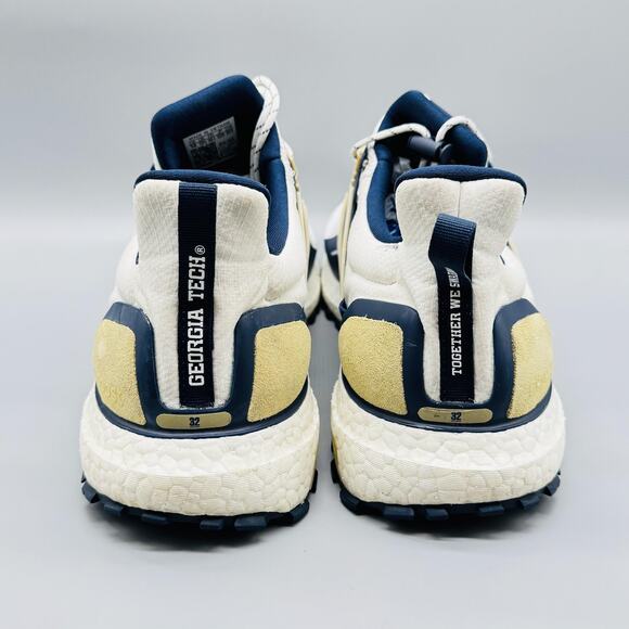 Adidas Shoes Mens 14 White Navy Ultra Boost Georgia Tech Limited Edition Sneaker - Picture 7 of 12